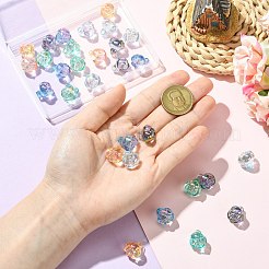 30Pcs 5 Colors Electroplate Transparent Acrylic Beads&nbsp;PACR-CJ0001-41