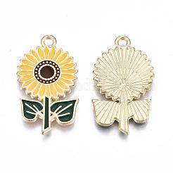 Eco-Friendly Alloy Enamel Pendants&nbsp;X-ENAM-Q437-005-NR