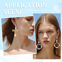12Pcs 2 Colors Brass Micro Pave Clear Cubic Zirconia Huggie Hoop Earring Findings&nbsp;KK-BBC0012-09