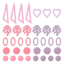 200Pcs 20 Style Painted Natural Poplar Wood Craft Supplies&nbsp;WOOD-LS0001-46