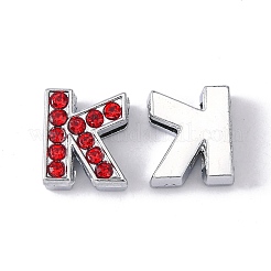 Alloy Rhinestone Slide Charms&nbsp;ALRI-TAC0003-16P