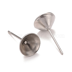Non-Tarnish 304 Stainless Steel Post Stud Earring Settings&nbsp;STAS-L238-082F-P