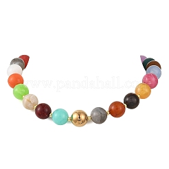 16MM Round Imitation Gemstone Acrylic Beaded Necklaces for Women&nbsp;NJEW-JN06481