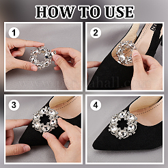6Pcs 3 Styles Alloy Rhinestone Shoe Buckle Clips&nbsp;AJEW-PH0011-57