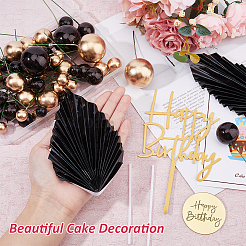 Acrylic & Paper Birthday Cake Insert Card Decoration&nbsp;AJEW-FH0004-55