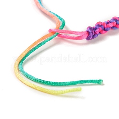 Rainbow Color Polyester Braided Adjustable Bracelet Making for Women&nbsp;BJEW-F454-03