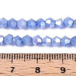 Ombre Effect Dyed Glass Beads Strands&nbsp;X-GLAA-T025-4mm-09I
