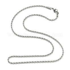 Tarnish Resistant 304 Stainless Steel Necklaces Unisex Rope Chain Necklaces&nbsp;NJEW-507L-10D