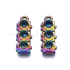 Rainbow Color Alloy Pendants Enamel Settings&nbsp;PALLOY-S180-324