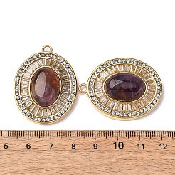 Natural Amethyst Oval Pendants&nbsp;STAS-L080-010G-03