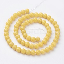 Natural Mashan Jade Round Beads Strands&nbsp;X-G-D263-6mm-XS07