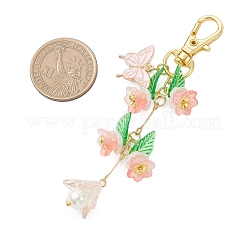 Acrylic Flower Pendants Decorations&nbsp;HJEW-JM04196