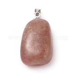 Natural Strawberry Quartz Pendants&nbsp;G-k302-B17