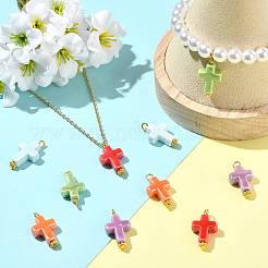 10Pcs 5 Colors Handmade Porcelain Pendants&nbsp;PALLOY-FS00085