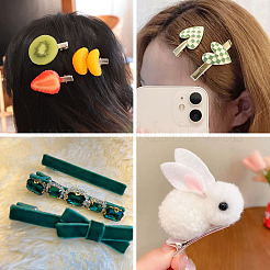 40Pcs 4 Styles Iron Alligator Hair Clips Findings&nbsp;PHAR-TADJ0001-10