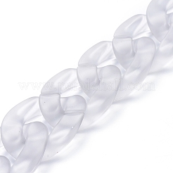 Transparent Acrylic Handmade Curb Chain&nbsp;AJEW-JB00544-08