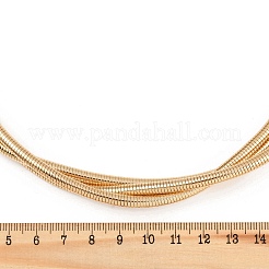 Alloy Wrap Round Snake Chain 3-Strand Choker Necklaces for Women Men&nbsp;LS-NJEW-C090-02G