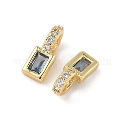Brass Micro Pave Cubic Zirconia Charms&nbsp;X-KK-Q039-04B-G