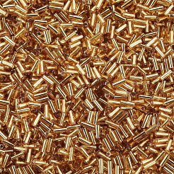 Plated Glass Bugle Beads&nbsp;SEED-S046-01A-22B