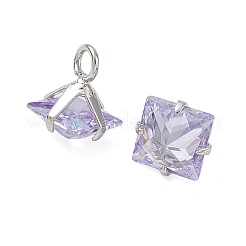 Brass Pave Cubic Zirconia Charms&nbsp;CU-CBABEB3-05P-04