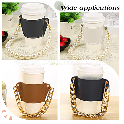 PU Leather Heat Resistant Reusable Cup Sleeve&nbsp;AJEW-WH0326-38D