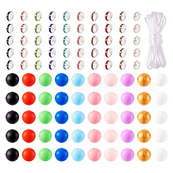 DIY Silicone Round Beads Bracelet Making Kit&nbsp;DIY-TA0009-97