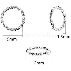 304 Stainless Steel Open Jump Rings&nbsp;STAS-UN0001-52P