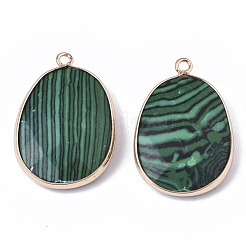 Synthetic Malachite Pendants&nbsp;G-T131-08B