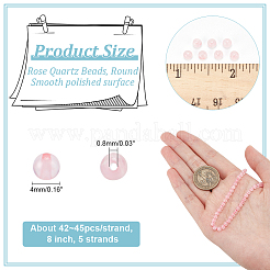 5 Strands Natural Rose Quartz Beads Strands&nbsp;G-NB0004-53