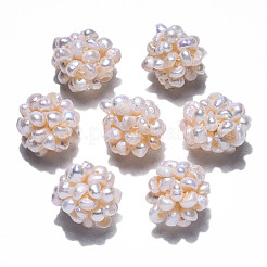 Round Natural Cultured Freshwater Pearl Beads&nbsp;PEAR-N020-05C