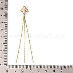 Brass Micro Pave Clear Cubic Zirconia Big Pendants&nbsp;KK-G510-12G