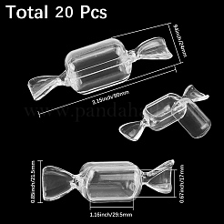 Transparent Plastic Candy Shaped Trinket Storage Boxes&nbsp;CON-SP0001-06A