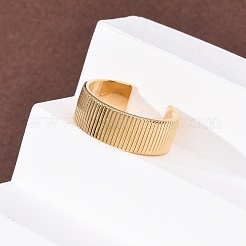 304 Stainless Steel Open Cuff Rings for Women&nbsp;RJEW-K309-31G