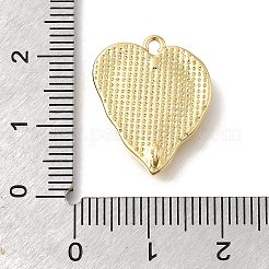 Brass Pave Natural White Shell Pendants&nbsp;KK-U061-13G