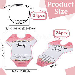 24Pcs Word Printed Paper Bracelet Display Cards&nbsp;BJEW-FG0001-05B