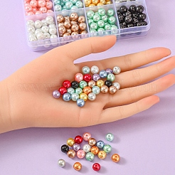 360Pcs 12 Colors Baking Paint Glass Pearl Beads&nbsp;HY-YW0001-03A