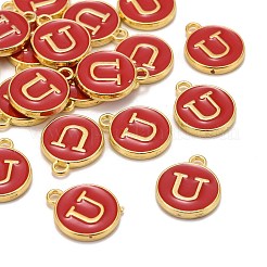 Golden Plated Alloy Enamel Charms&nbsp;ENAM-S118-03U