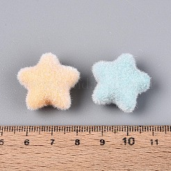 Flocking Opaque Acrylic Star Beads&nbsp;OACR-T030-15M