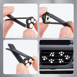 Cat Claw Print Opaque Resin Car Air Vent Clips&nbsp;AJEW-AB00031
