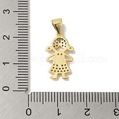 Rack Plating Brass Micro Pave Cubic Zirconia Pendants&nbsp;KK-P272-16B-G