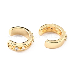 Brass Micro Pave Cubic Zirconia Cuff Earrings&nbsp;EJEW-K086-09G