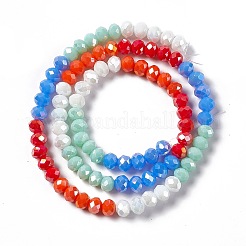 Imitation Jade Opaque Solid Color Glass Beads Strands&nbsp;GLAA-L044-A03