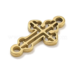 Ion Plating(IP) 201 Stainless Steel Hollow Connector Charms&nbsp;STAS-S146-06G