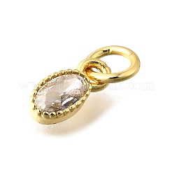 Brass Micro Pave Cubic Zirconia Pendants&nbsp;KK-Z102-05G-01