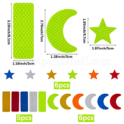 37Pcs PET Safety Reflector Strips Adhesive Stickers&nbsp;AJEW-DJ0005-15
