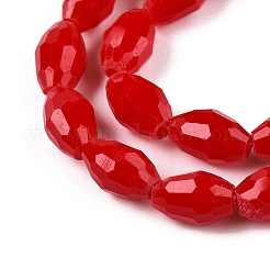 Opaque Solid Color Imitation Jade Glass Beads Strands&nbsp;EGLA-A037-P6x8mm-D05