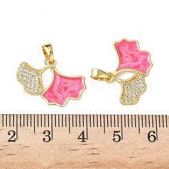 Brass Micro Pave Cubic Zirconia Pendants&nbsp;KK-I371-32G-02