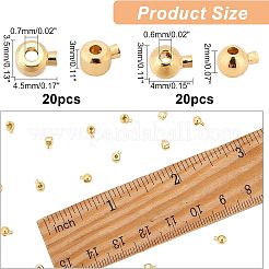 40Pcs 2 Style Rack Plating Brass Beads&nbsp;KK-CA0003-28