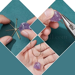 2Pcs 925 Sterling Silver 6 Claw Prongs Pendant Blank Cabochon Settings&nbsp;STER-AR0001-10