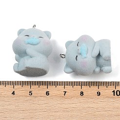 Flocky Resin Pendants&nbsp;FIND-A052-01